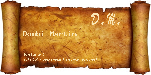 Dombi Martin névjegykártya